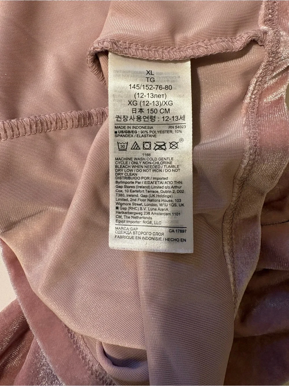 GAP Kids Dusty Rose Velvet Dress